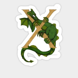 Green Dragon Letter X 2023 Sticker